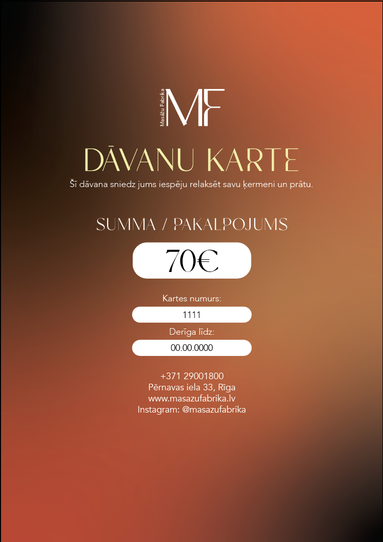 Dāvanu karte 70EUR