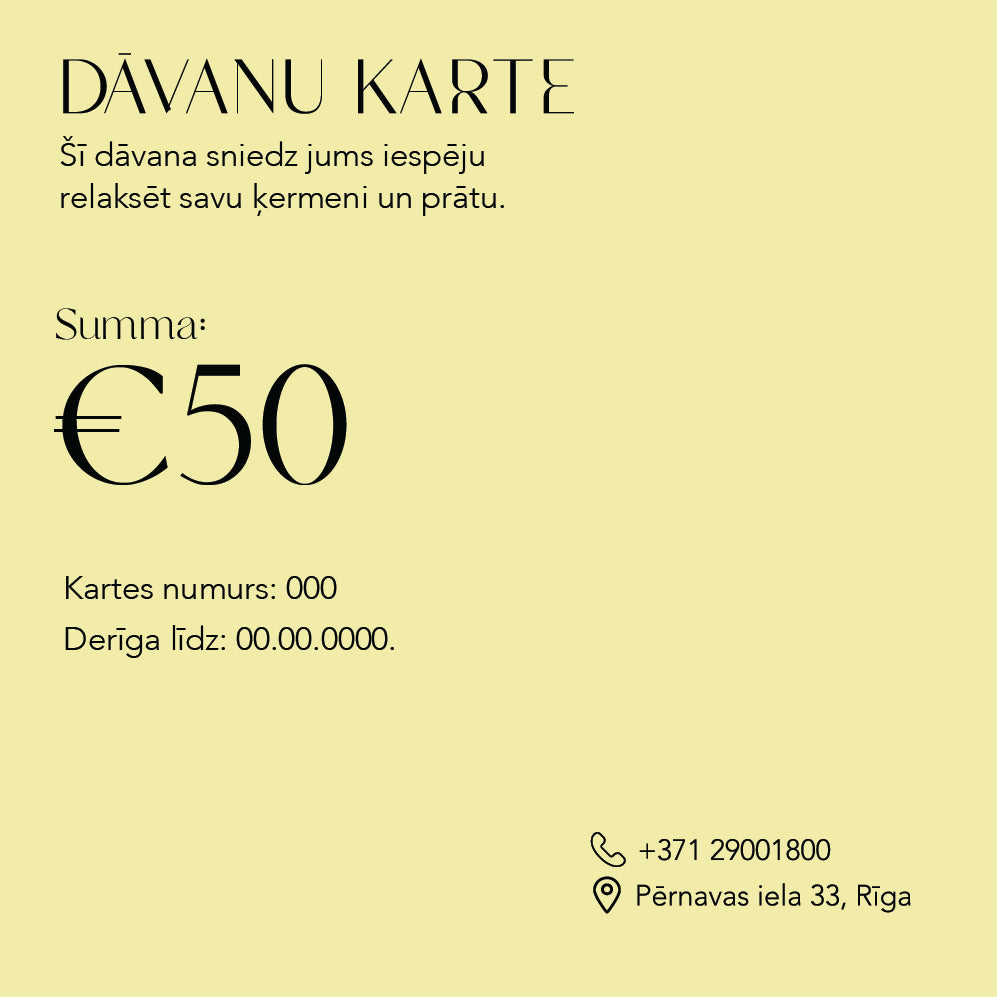 Dāvanu karte 50EUR